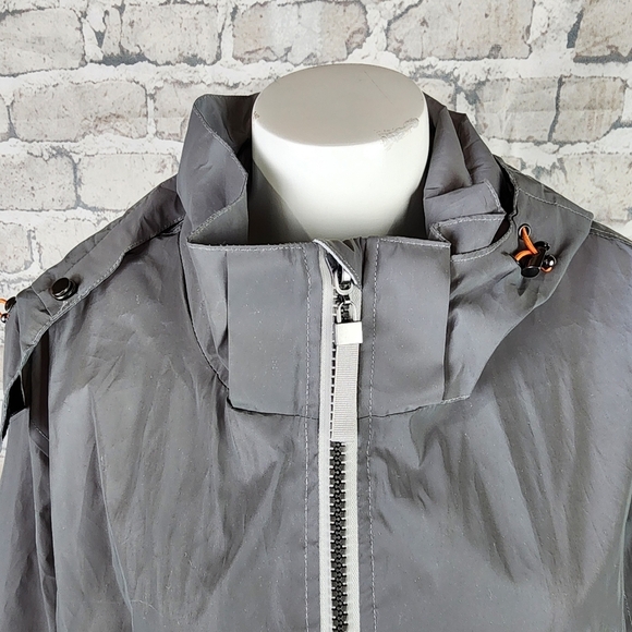 nuage Reflective Hooded Raincoat Silver  Outdoor Size 14 - Picture 9 of 15